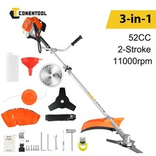 52cc 3-in-1 Petrol Strimmer Garden Brush Cutter Grass Line Trimmer 2-Stroke 2026
