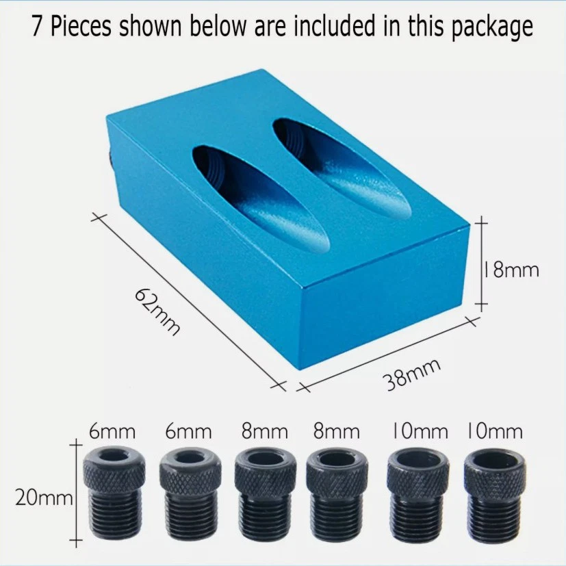 Hágalo usted mismo Kit de plantilla de agujero de bolsillo 850 Sistema de taladro fácil Taladro de tornillo para carpintería de alta resistencia Foto 4 de 4