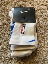 Nike NBA Authentic XL Ankle Socks White Blue Power Player Team Issued On Court