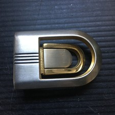 Vintage Two-Tone Gold  Silver Art Deco Streamline Moderne Belt Buckle Hardware