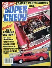 Super Chevy April 1982 Magazine Camaro Hot Rodding Corvette Tech