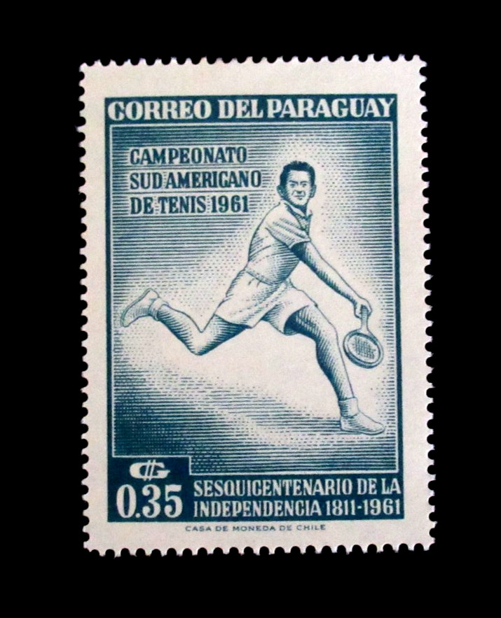 Paraguay Stamp Scott 630 Tennis Player 25c 1962 Mint MH