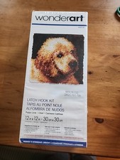 Wonderart latch hook kit puppy love 12  x 12  new in Box  426132 Brown Tones