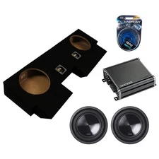 Alpine SWT-10S4 Sub + Kicker CXA800.1 Amp + ASC Dual 10" Sub Box Combo