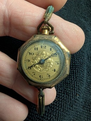 Antique Swiss 14k Gold Ladies Watch Pendant Pocket Wrist