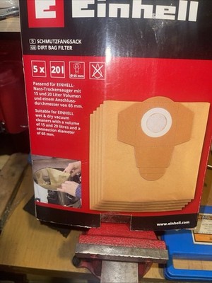 Einhell 5er Set Schmutzfangsack 40l Staubsaugerbeutel für Nass-/Trockensauger