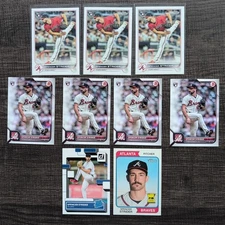 Lot of 9 - SPENCER STRIDER Rookie Cards - 2022 Topps & Bowman RC Gold Cup