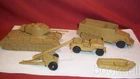 ORIGINAL 1967 MARX COMPLETE SET OF 54MM SP WWII KHAKI TAN U.S. COMBAT VEHICLES
