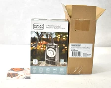 Black + Decker Outdoor 2 Grounded Outlets Timer Module 2 Pack BDXPA0030