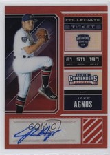 2018 Panini Elite Extra Edition Red Prizm 64/100 Jake Agnos #USA-JA Auto i7g