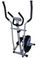FitQuest 2 in 1 Elliptical Stepper & Exercise Bike - BLACK