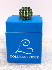 Coleen Lopez Green Chrome Diopside 3 Row Ring...