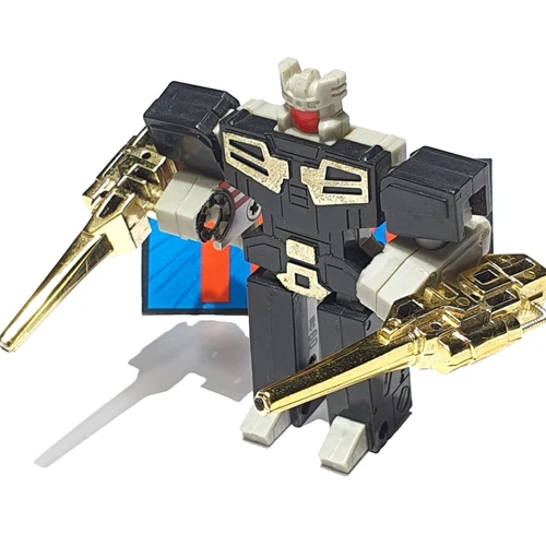 Transformers G1 REWIND 100% COMPLETE 1986 Mini Cassette figure GOLD weapons guns