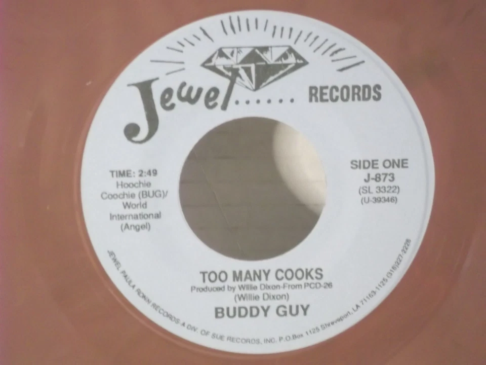 Buddy Guy,Jewel 873,"Too Many Cooks"US,7" 45, 1995, PURPLE vinyl, blues,RI,Mint - Image 2 of 3
