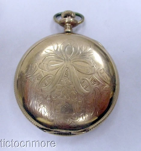 ANTIQUE ELGIN GRADE 206 MODEL 2 7j 6s HUNTER POCKET WATCH 1903 BOW & SHIELD