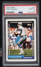 PSA 10 Dallas Cowboys 1992 Topps - Troy Aikman #744
