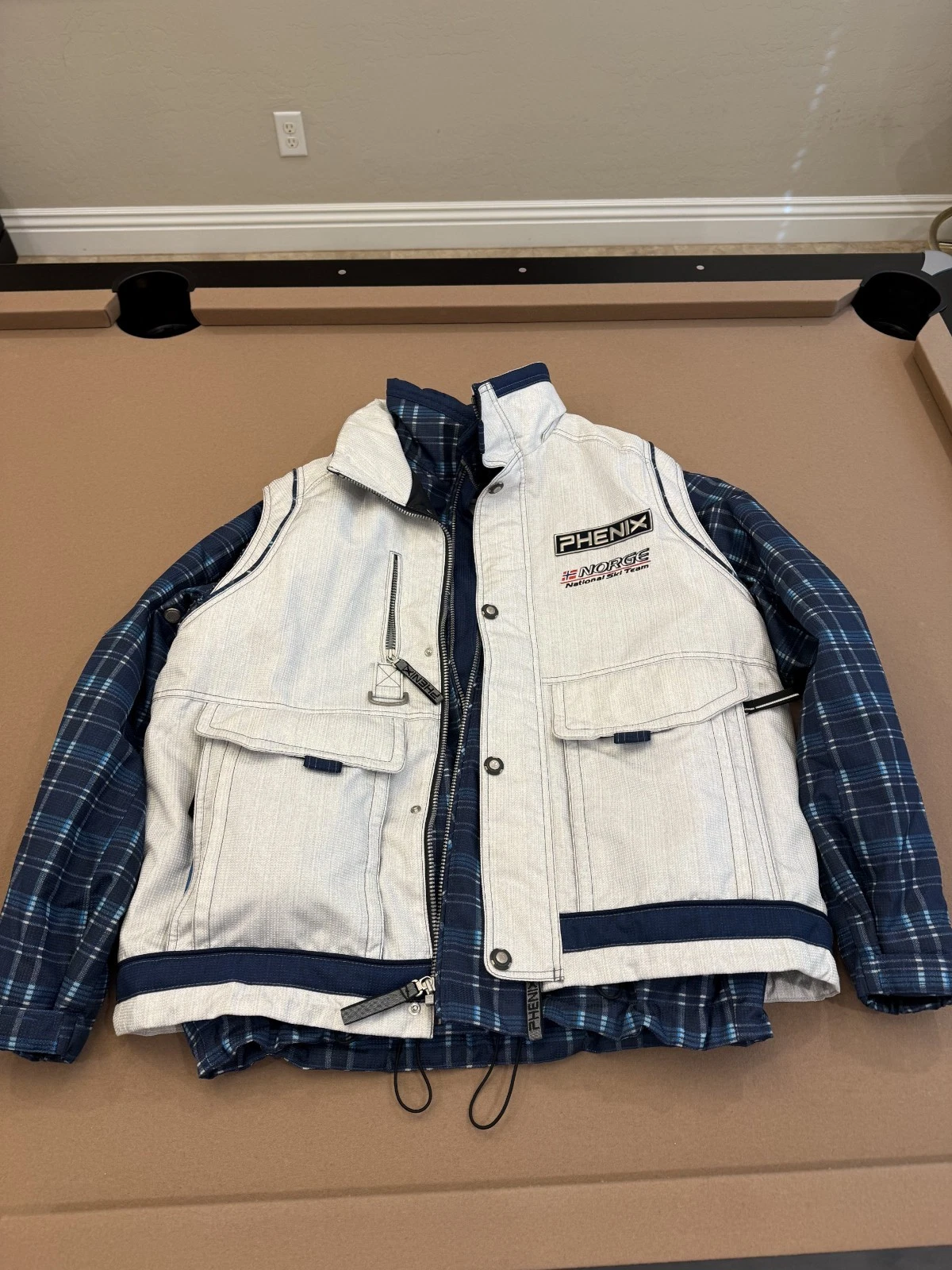 Vintage Phenix Norway Ski Team Jacket Mens XL 54 Detachable Sleeves Vest 90s - product detail image 1
