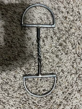 Farmhouse Tack custom curb chain d-ring snaffle, 5 1/2 mouthpiece