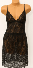 Vintage y2k Victoria secret womens small black lace night gown dainty lingerie