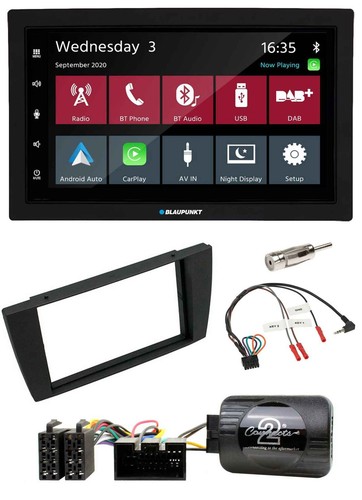 Blaupunkt 2DIN Lenkrad USB Bluetooth DAB Autoradio für Jaguar X-Type S 2003-2008 - Bild 1 von 11