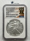 2021(P) Silver Eagle T-1 NGC MS70 FDI Emergency Production Liberty Bell Label