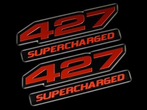 VMS 1 CHEVY 454 CI SUPERCHARGED ENGINE HO EMBLEM RED BLACK