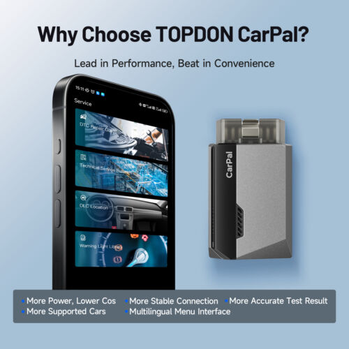 TOPDON CarPal-E OBD2 Scanner Code Reader All System Car Diagnostic Tool Wireless - Picture 2 of 9