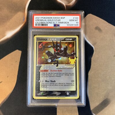 ゲッコウガ　ゴールドスター　psa9 Greninja gold star Greninja Gold Star Promo CGC 9! Pokémon TCG Celebrations | eBay