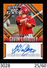 1-2014 PANINI PRIZM DRAFT PICKS ORANGE AUTO GAVIN LaVALLEY REDS 25/60