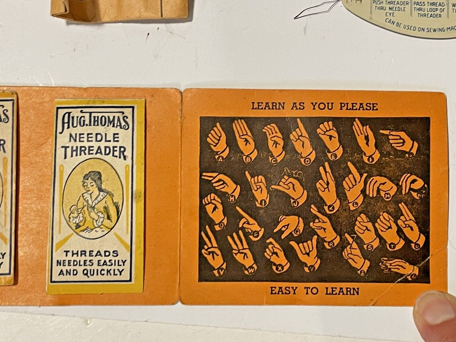 VTG MIXED LOT Sewing Wire Needle Threader ADVERTISING AUG THOMAS, WITCH THREADER