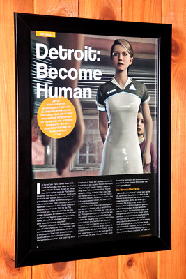 Detroit Become Human PlayStation 4 Small Promo Poster / Ad Page Framed