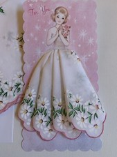 Beautiful New Delicate Daisy Handkerchief Gift Card - All Occasion 