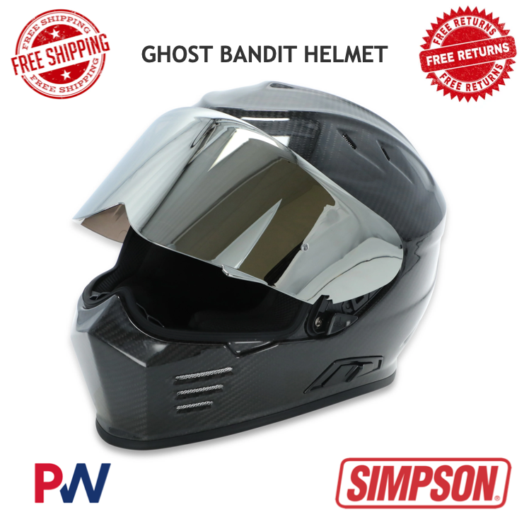 Simpson Motorcycle Ghost Bandit Helmet Medium - Carbon Fiber