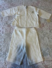 Y2K Ralph Lauren Unisex Kimono Style 2-Piece Set Polo Bear Embroidery 9 Months