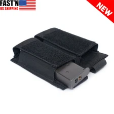Tactical Double Pistol Mag Pouch Holder Molle For 9mm & .45 & .40 Dual Magazine