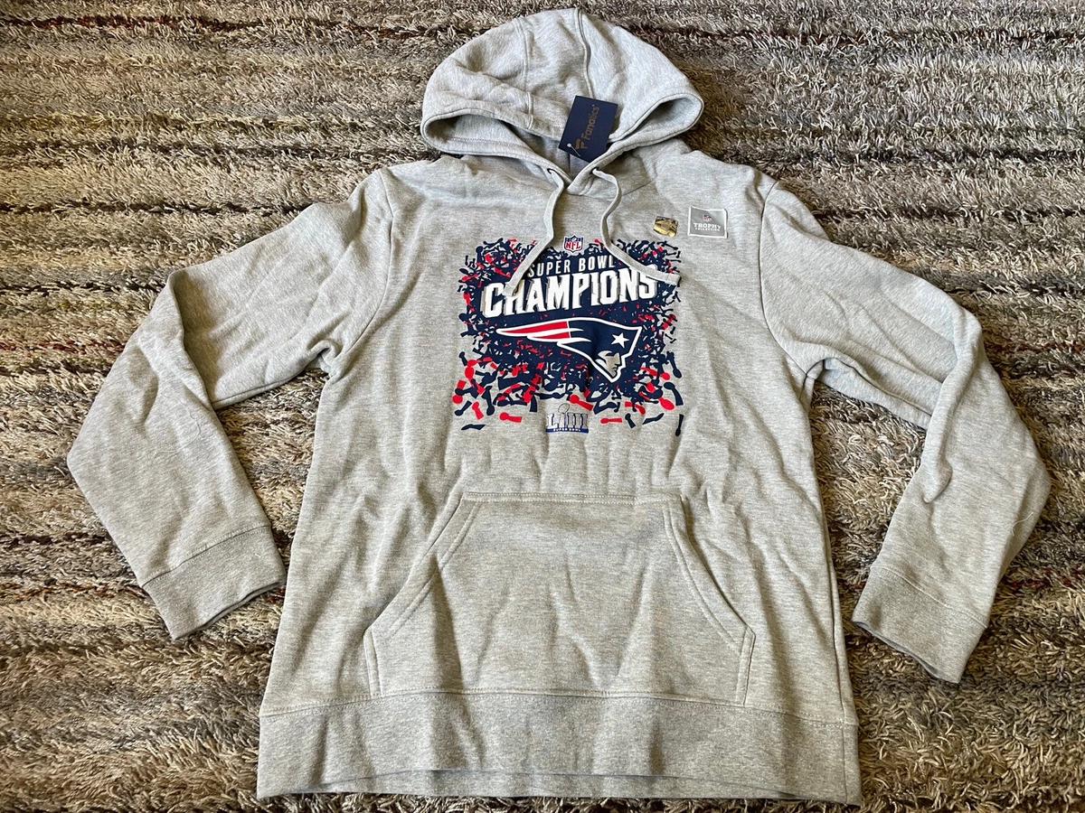 New England Patriots Super Bowl LIII 53 Fanatics Men s Large Hoodie Sweatshirt