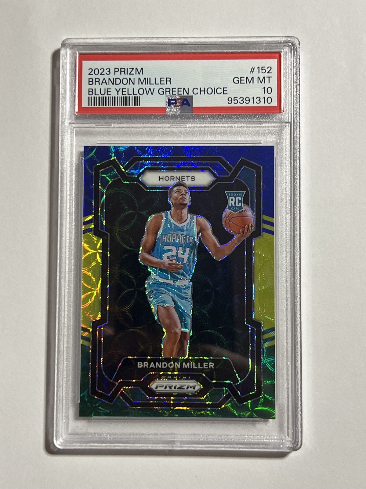 Brandon Miller 2023 Prizm #152 Rookie Blue Yellow Green Choice