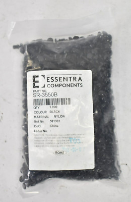 Essentra Rivet Snaps Nylon Black .138'' .106'' To .142'' Grip Range 1000 Pack