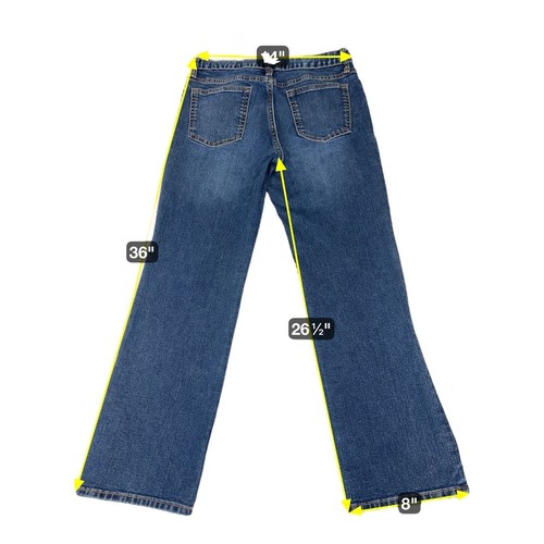 Old Navy Bootcut Jeans Built-In Tough Adjustable Waist Dark Wash Size 12 Husky - Picture 5 of 7