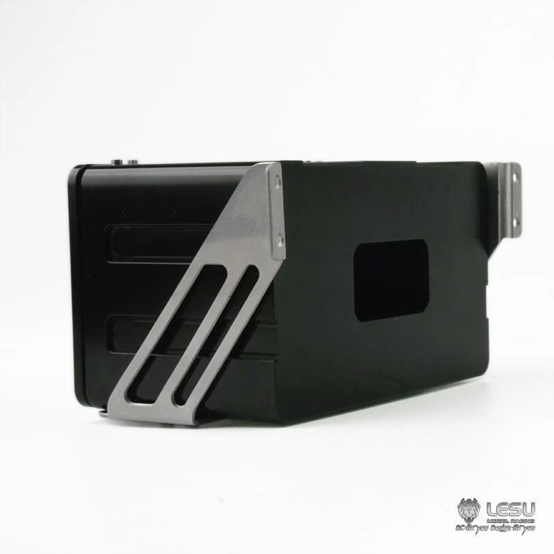 LESU Metal Tool Box 93MM for Tamiya 1/14 RC Tractor Truck Car Model Dumper DIY - Image 3 of 4