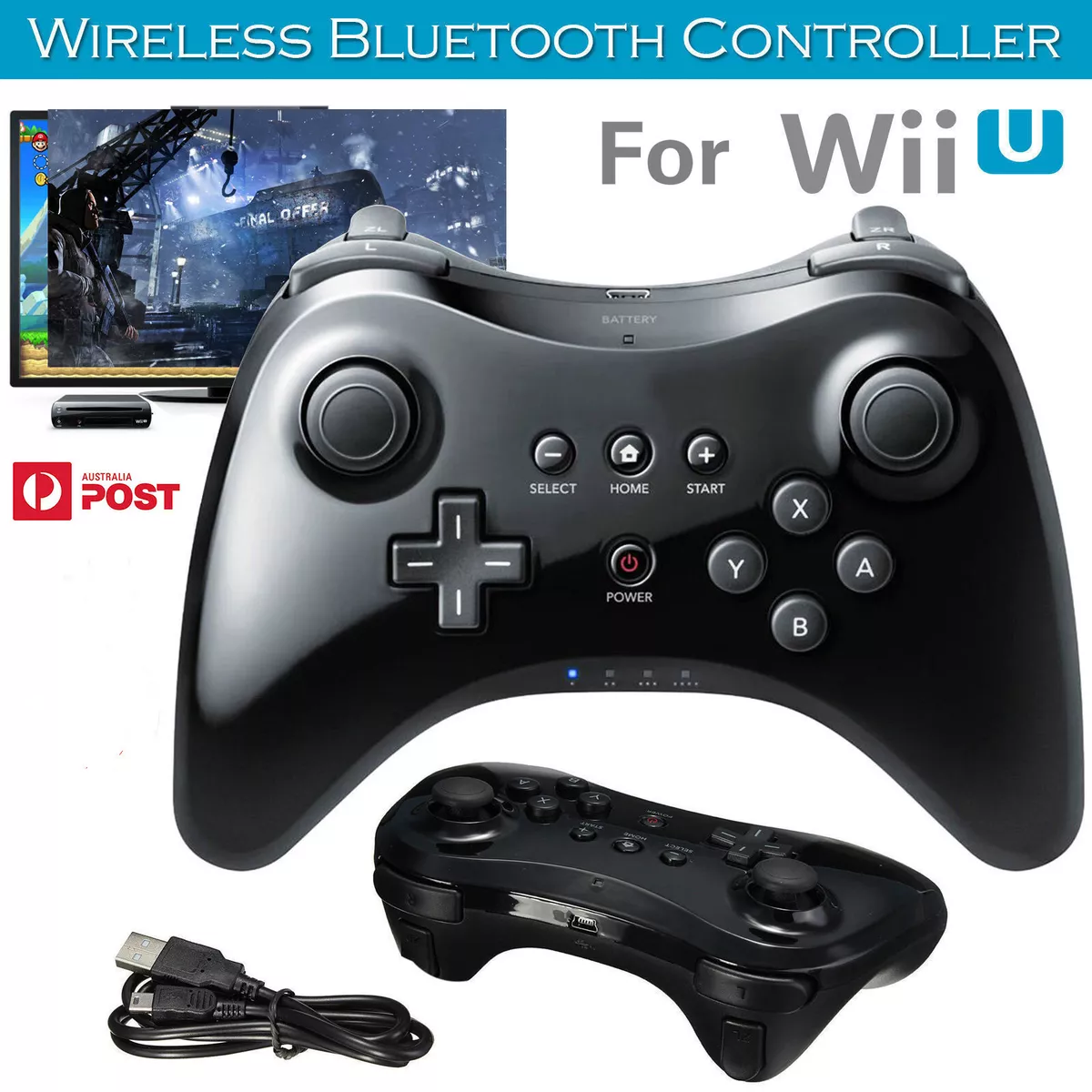 Compatible Nintend For Wii U Pro Controller USB Classic Dual Analog  Bluetooth Wireless Remote Controle For