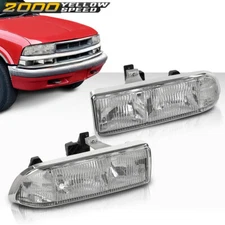 Fit For 98-05 Chevy Blazer 98-04 S10 Left Right Headlight Headlamps Assembly Set