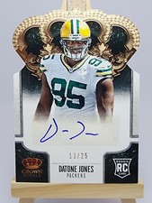Datone Jones 2013 Crown Royale Gold Holo Die Cut #128 /25 Rookie Auto RC Packers
