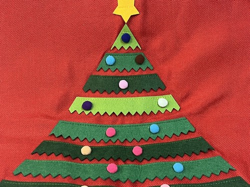 Christmas Tree Whimsical Fun 3D Throw Pillow Cover Winter Holiday Home Decor 18” - Picture 3 of 5