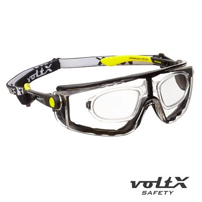 voltX 'QUAD' 4 in 1, FULL LENS Reading Safety Glasses - Clear UV Class 1 Lens