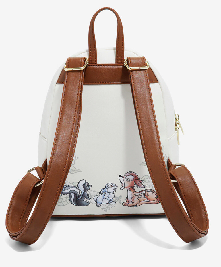 NWT LOUNGEFLY DISNEY BAMBI MINI BACKPACK PURSE IN HAND TO  display picture 2