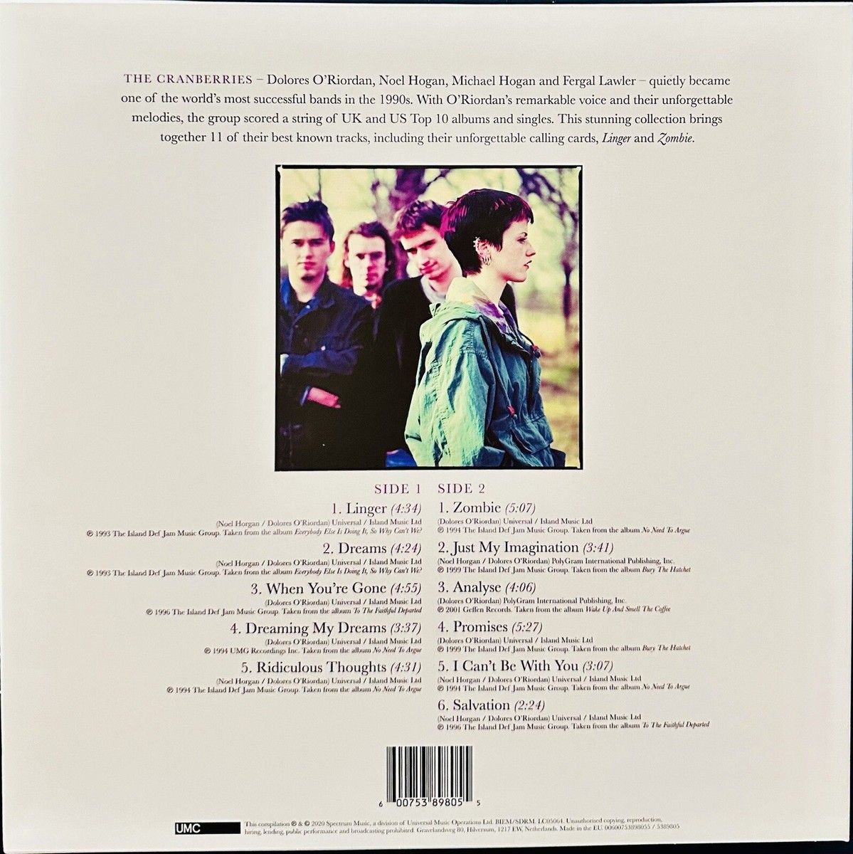 The Cranberries - Dreams: The Collection - 12” LP Vinyl Record