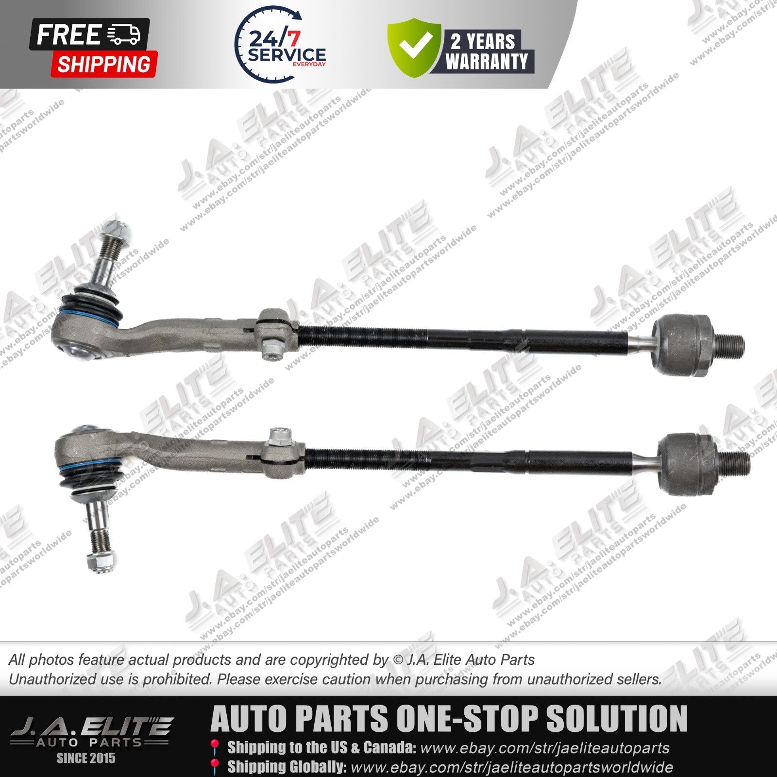 4pcs Left & Right Inner & Outer Tie Rod Ball Joint fit Rolls-Royce Cullinan