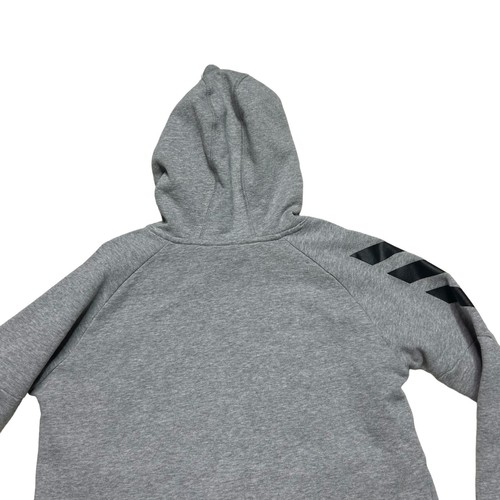 Adidas Hoodie Sweatshirt Boys Large 14-16 Gray Fleece Pullover Pocket Outdoor - Picture 4 of 7