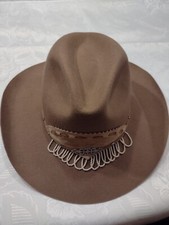 Vintage Cheyenne Hughes Hat Co. Beige Size 7 1/4 100% Wool Made in USA